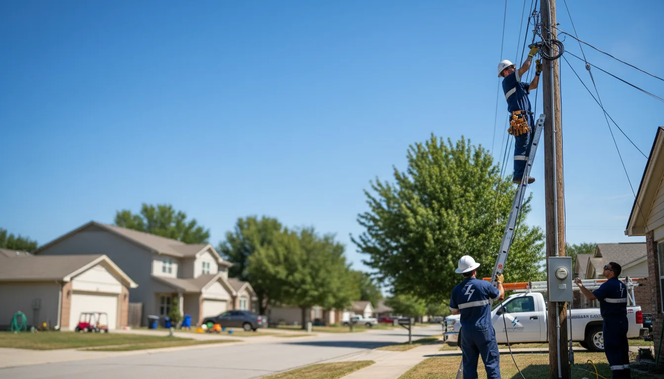 Residential electrician providing installation services in Stewartsville, MO